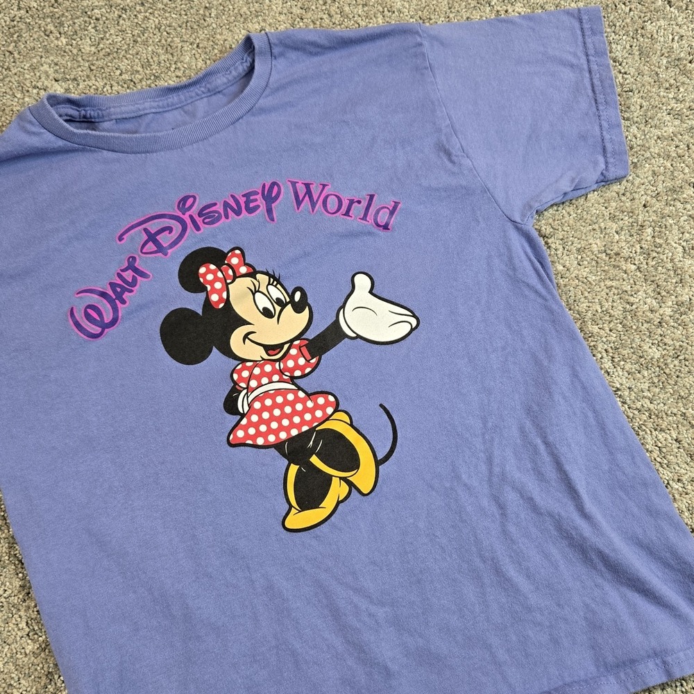 Disneyland Walt Disney World‎  Minnie Mouse T-Shirt Girls Size L purple